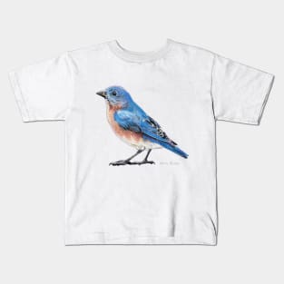 Eastern Bluebird drawing (no background) Kids T-Shirt